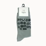 Grey Adinkra Socks