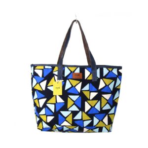 Blue Yellow  Awuraba Ankara Tote Bag